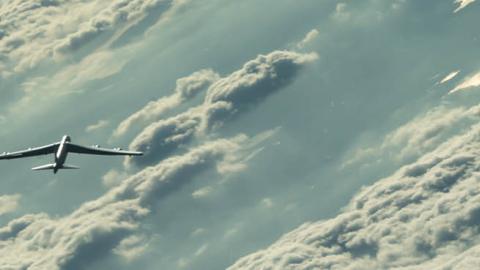 A B-52 Stratofortress assigned to the 2nd Bomb Wing flies at a high altitude during a mission over the Baltic Sea, Oct. 23, 2019. (U.S. Air Force photo by SSgt. Trevor T. McBride)