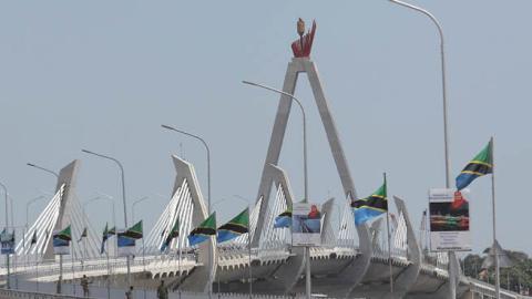 Tanzanite bridge in Dar es Salaam, Tanzania on March 24, 2022. (Photo by Herman Emmanuel/Xinhua via Getty Images)