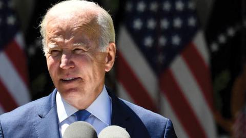 U.S. President Joe Biden delivers remarks in the Rose Garden of the White House in Washington, DC, on May 9, 2022. (Photo by Nicholas Kamm / AFP via Getty Images)