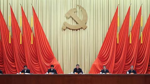 Xi Jinping addresses the opening of a study session at the Party School of the CPC Central Committee attended by provincial and ministerial-level officials, Jan. 11, 2022. (Photo by Wang Ye/Xinhua via Getty Images)