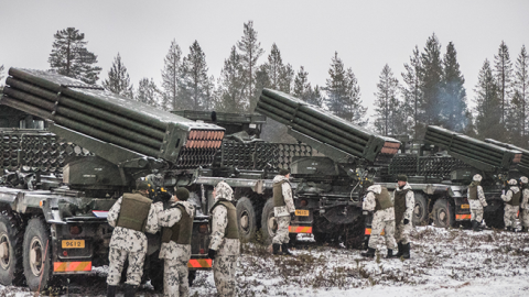 Finnish Defense Forces train with a RAKH light rocket launcher. (Puolustusvoimat / The Finnish Defence Forces)