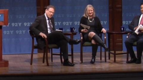 Senior fellows Husain Haqqani and Nina Shea with Jeffrey Goldberg of The Atlantic, January 13, 2015