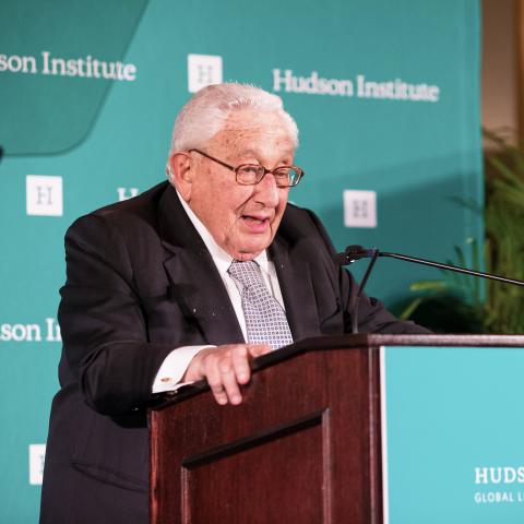 Henry Kissinger at Hudson’s annual gala in New York on November 30, 2015.