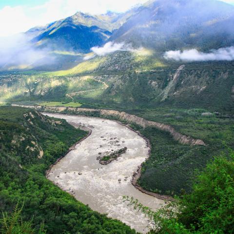 A view of Yarlung Tsangpo Grand Canyon in Tibet, China, on August 12, 2012. (Getty Images)