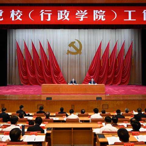 A Chinese Communist Party meeting in Beijing on September 28, 2025. (Getty Images)