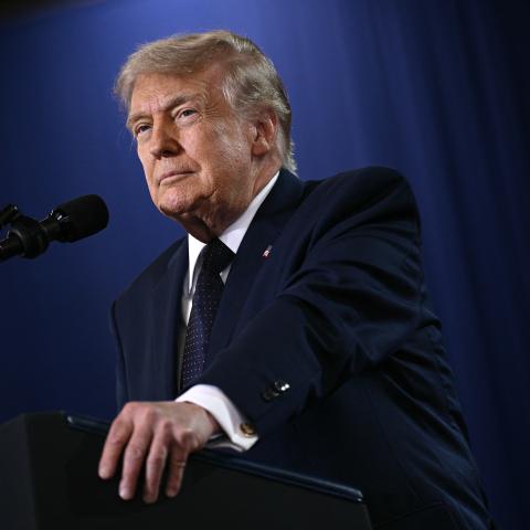 President Donald Trump delivers a speech about the economy at Rockland Community College Fieldhouse in Suffern, New York, on May 22, 2026. (Getty Images) Share to Twitter
