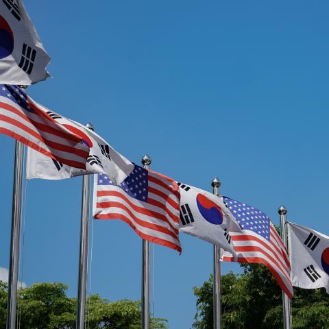 Flags ROK and USA
