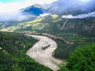 A view of Yarlung Tsangpo Grand Canyon in Tibet, China, on August 12, 2012. (Getty Images)