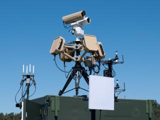 The 52nd Security Forces Squadron, counter small unmanned aircraft system (C-sUAS) program is monitoring the skies for adversary drones during Astral Knight 24 at Powidz Air Base, Poland, May 13, 2024. The Rapidly Deployable Small Uncrewed Aircraft Defense System (RD-SUADS) is part of the integrated air and missile defense incorporating defensive measures to prevent the adversary from effectively employing any type of drone for espionage or offensive. (U.S. Photo by Staff Sgt. Gaspar Cortez)