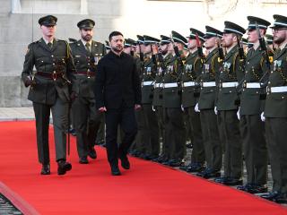 Ukrainian President Volodymyr Zelenskyy on December 2, 2025, in Dublin, Ireland. (Getty Images)