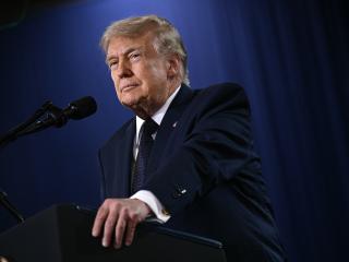 President Donald Trump delivers a speech about the economy at Rockland Community College Fieldhouse in Suffern, New York, on May 22, 2026. (Getty Images) Share to Twitter