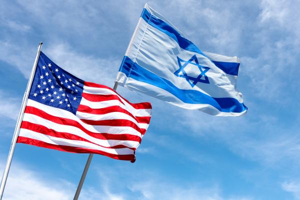 United States and Israel flags near the American Embassy in Jerusalem, Israel. (Getty Images)