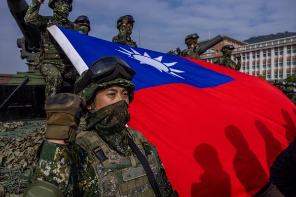 Taiwan's armed forces hold two days of routine drills to show combat readiness ahead of Lunar New Year holidays at a military base on January 11, 2023 in Kaohsiung, Taiwan. The self-ruled island of Taiwan continues to hold defensive drills, as tensions remain high in the Taiwan straits. (Photo by Annabelle Chih/Getty Images)