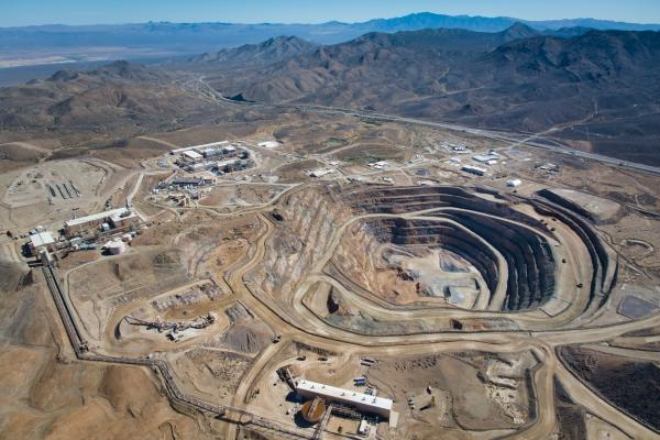 An aerial view of the Mountain Pass mining facility in California. (MP Materials)