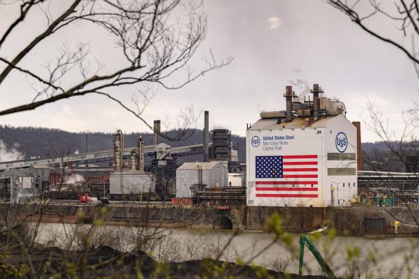 The exterior of the US Steel Clairton Coke Plant on March 20, 2024, in Clairton, Pennsylvania. (Jeff Swensen via Getty Images)
