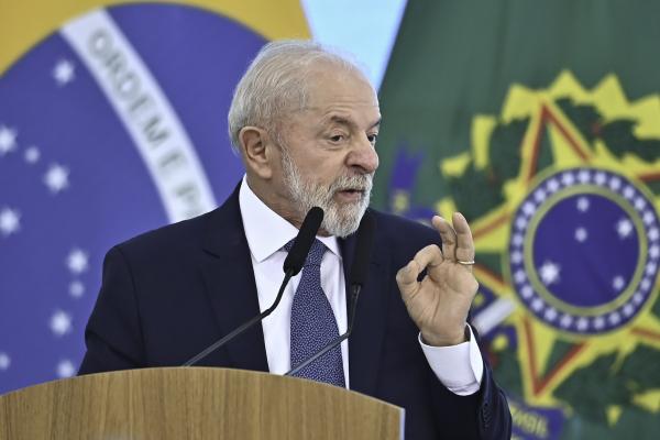 President Lula da Silva speaks at the Planalto Palace in Brasilia, Brazil, on September 17, 2025. (Getty Images)