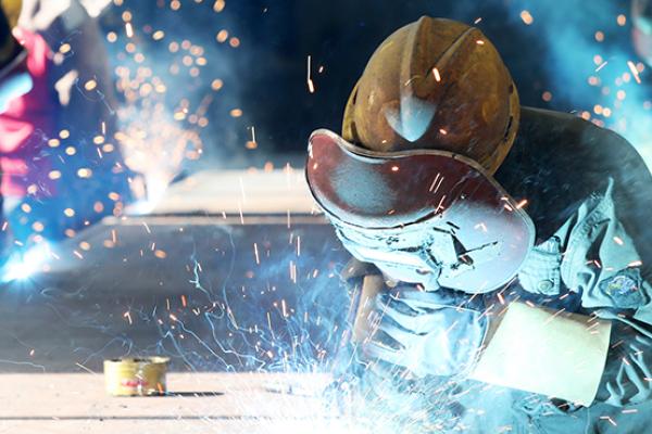 Steelworker in Huaibei, China, May 3, 2018 