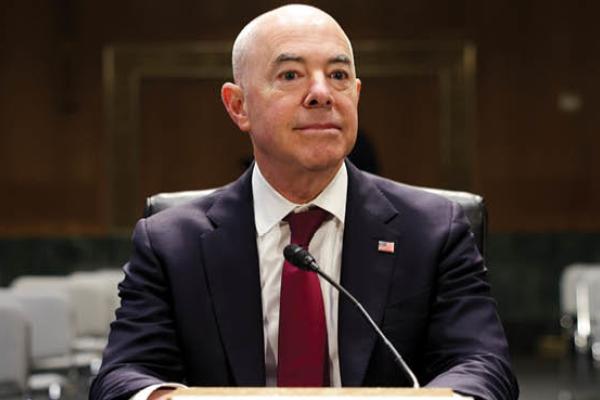 U.S. Secretary of Homeland Security Alejandro Mayorkas testifies before a Senate Appropriations Subcommittee on Homeland Security, May 4, 2022, in Washington, DC. (Getty Images)