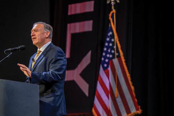 70th U.S. Secretary of State Mike Pompeo speaks during the American Freedom Tour at the Austin Convention Center on May 14, 2022, in Austin, Texas. (Getty Images)