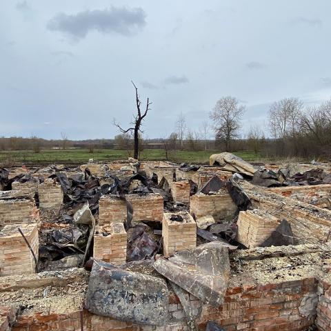church ukraine bomb missile artillery ruin