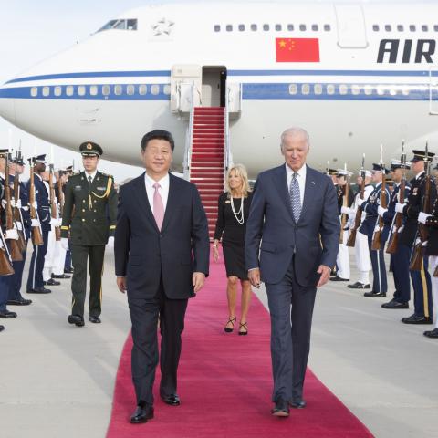 xi and biden walking