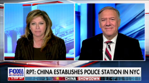 Mike Pompeo appears on Fox Business to talk about Chinese police activity in the US