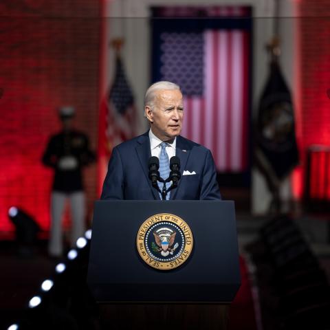 President Joe Biden delivers remarks on the soul of the nation,