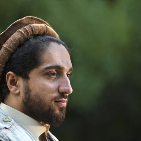 Ahmad Massoud in Panjchir Valley, Afghanistan on September 5, 2019. (Reza/Getty Images) 