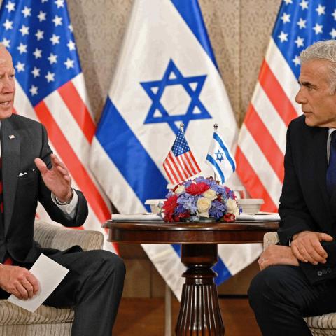 President Biden with Yair Lapid in July 2022