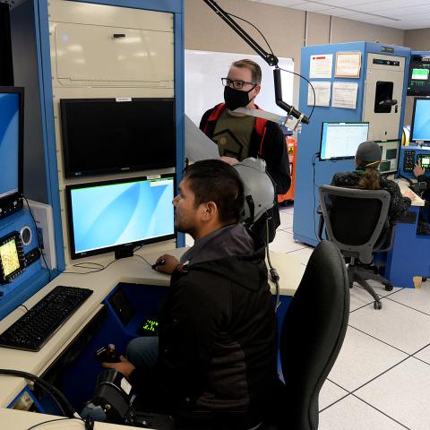 A-10 software engineers work together in teams to verify functionality of organically developed operational flight program software on November 5, 2020, at Hill Air Force Base, Utah, before it is released to the warfighter. (US Air Force photo by Alex R. Lloyd)