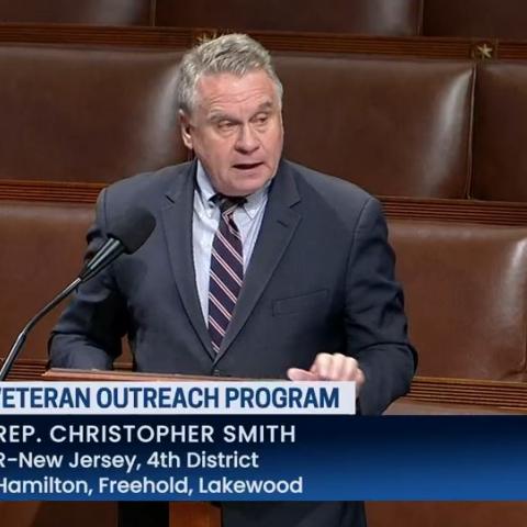 Rep. Chris Smith testifies in the US House of Representatives on September 28, 2022. (Screenshot via C-SPAN)