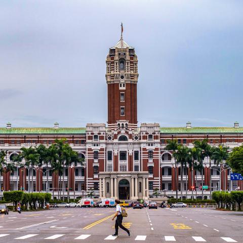 A view of the Presidential Office Building in Taipei, which was previously the office of the governor-general of Taiwan during Japanese colonial rule. (Walid Berrazeg/SOPA Images/LightRocket via Getty Images)