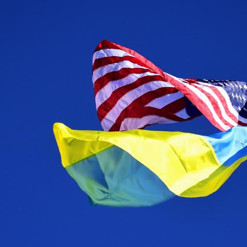 In commemoration of Ukraine’s year-long fight against Russia, the acting Adjutant General of the California National Guard, U.S. Army Maj. Gen. Matthew P. Beevers joined by Mr. Denys Martynenko, Vice-Consul of the Consulate General of Ukraine in San Francisco, raised the U.S. and Ukraine flag at the Joint Force Headquarters, Sacramento, California, Feb. 22, 2023. The California National Guard continues a 30 year-long relationship through the State Partnership Program with Ukraine. (Photo by U.S. Army Nation