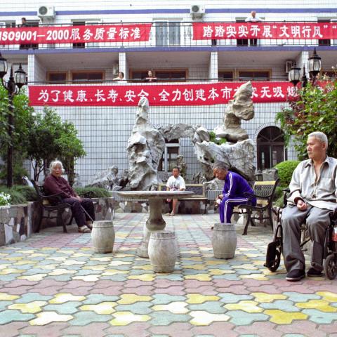 The Mingshen Nursing Home in northern Shanghai. (Ryan Pyle/Corbis via Getty Images)