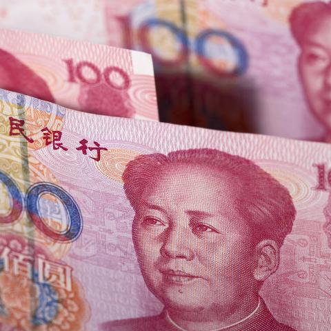 Chinese one-hundred yuan banknotes in Hong Kong, China. (Bloomberg Creative Photos via Getty Images)