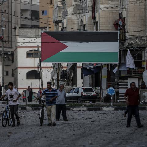 Gaza City, Tel al-Hawa neighborhood, Gaza on October 16, 2023. (Ali Jadallah/Anadolu via Getty Images)