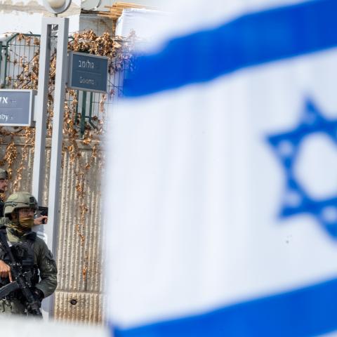 Israeli security forces go on patrol on October 11, 2023, in Sderot, Israel. (Alexi J. Rosenfeld via Getty Images)
