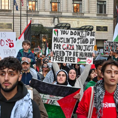 Pro-Palestine protest in Philadelphia on October 21, 2023. (Joe Piette via flickr) 