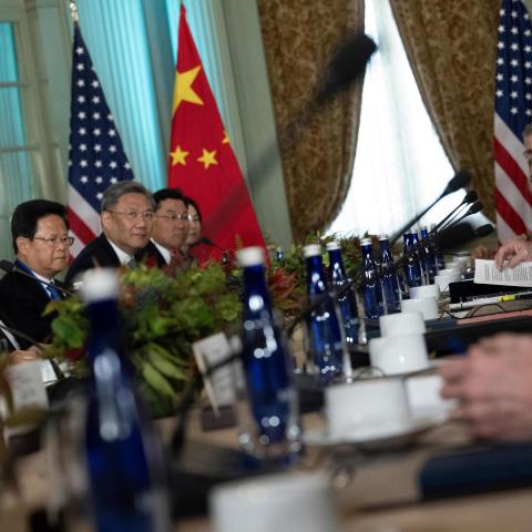 United States President Joe Biden meets with Chinese President Xi Jinping during the Asia-Pacific Economic Cooperation Leaders' week in Woodside, California, on November 15, 2023. (Brendan Smialowski/AFP via Getty Images)