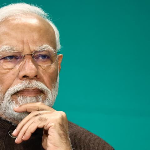 Prime Minister of India Narendra Modi during the United Nations Climate Change Conference COP28 High Level Segment meeting in Dubai, United Arab Emirates, on December 1, 2023. (Jakub Porzycki/NurPhoto via Getty Images)