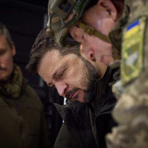 During a working trip to Kharkiv region, President of Ukraine Volodymyr Zelenskyy visited the frontline command post of the defenders of Kupyansk and presented state awards.