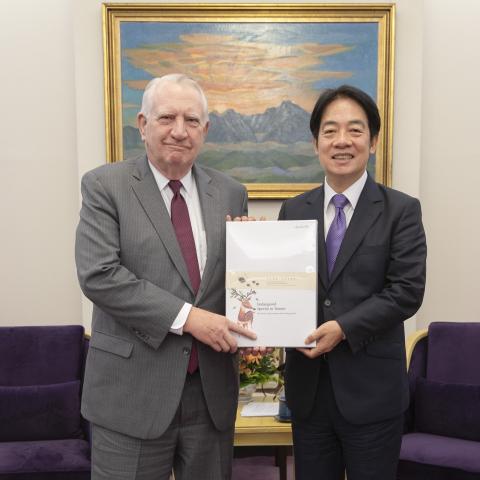 John P. Walters and Taiwanese President Elect William Lai in Taipei, Taiwan.