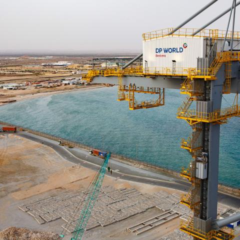A view of Berbera Port and Berbera city on August 31, 2021. (Photo by Ed Ram/AFP via Getty Images)