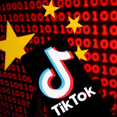 The TikTok logo on phone screen in Brussels, Belgium, on March 21, 2023. (Photo Illustration by Jonathan Raa/NurPhoto via Getty Images)