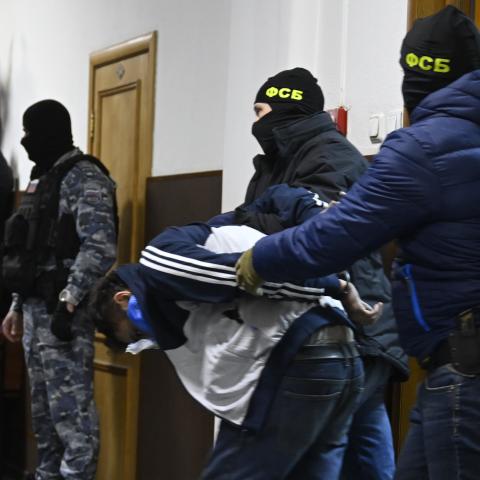 One of the suspects of the deadly terror attack on Crocus City Hall in Moscow, Russia, on March 24, 2024. (Photo by Sefa Karacan/Anadolu via Getty Images)