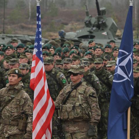 US Soldiers participate in closing ceremonies for Iron Sword 2014 in Pabrade, Lithuania, on November 13, 2014. (DVIDS)