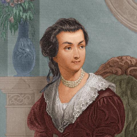 A painting of Abigail Adams by Christian Schussele. (Wikimedia Commons)