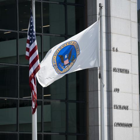The US Securities and Exchange Commission building in Washington, DC. (Photo By Bill Clark/CQ-Roll Call, Inc via Getty Images)