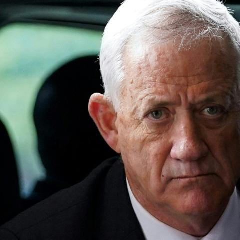 Israeli war cabinet member Benny Gantz arrives at the US State Department ahead of a meeting with US Secretary of State Antony Blinken on March 5, 2024, in Washington DC. (Photo by Drew Angerer/AFP via Getty Images)