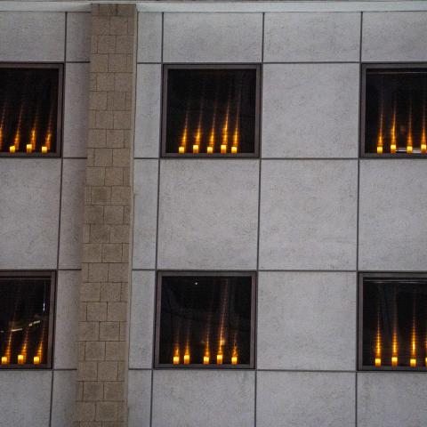 Candles lit to commemorate June 4 in Hong Kong, China, on June 4, 2024. (Vernon Yuen/NurPhoto via Getty Images)